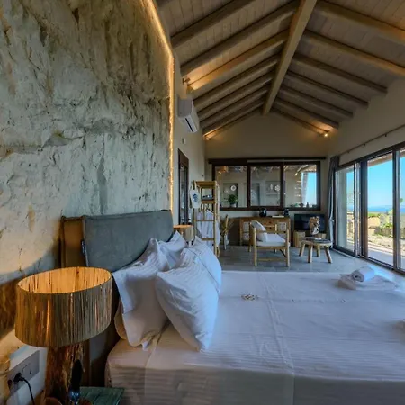 Aer Brand New Romantic For Two With Private Pool Full Sea View Λίνια